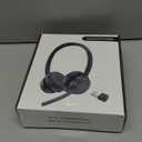 (2026 Upgraded) Wireless Headset with Mic for Work, Bluetooth Headset with Noise Canceling Microphone, Wireless Headphones with Mic and USB Dongle and Mute, Fit for Computer/PC/Teams (Black)