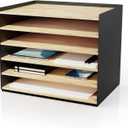 DesktopOrganizer-1drawer Prosumer's Choice Desk Paper Organizer Tray Wood - Ideal Solution and Size for Clean Desktop Setup - Suitable Desktop Organizer, Dimensions: 1.6 'H',12.5 'L',8.8'W'