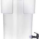 Carlisle FoodService Products Round Beverage Dispenser Drink Dispenser with Spigot for Catering, Plastic, 5 Gallons, Clear