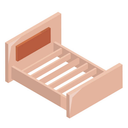 Wooden Bed frame, Modern & Minimalist Style (148 X 43 X 15) 15inch