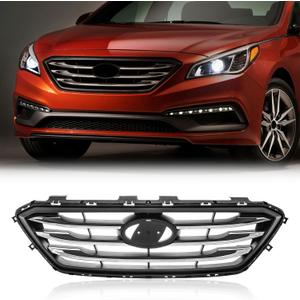 TODO Front Bumper Grille Upper Grill for 2015-2017 Hyundai Sonata Sport Limited Replacement 86350-C2300