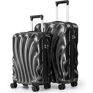 Luggage Sets 2 Piece Suitcases with Wheels, Suitcase Set, ABS+PC Hardshell Luggage with Phone Holder Durable Travel Luggage with TSA Lock Spinner Wheels 