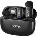 BOYA mini 2 Wireless Lavalier Microphones for iPhone 15/16/17 & Android, AI Noise Cancellation, App Control, 30H Battery Life with Charging Case, Lapel Microphone Wireless for Video Recording Vlogging