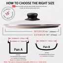 10 Inch Pan Lid 10" Tempered Glass Lid for Frying Pan, Skillets, Pans, Pots and Wok, Heat Resistant Handle