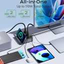 USB Charging Station for Multiple Devices Apple, TOPOINT 7 in 1 Power Strip with Wireless Charger for iPhone, 65W Fast Charging USB C Charger Block Phone for Samsung Android MacBook iPad Tablet