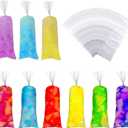 Ice Popsicle Bags Disposable Ice Pop Mold Bags Plastic Ice Candy Bags for Making Ice Pop Yogurt Candy Freeze Pops (120)
