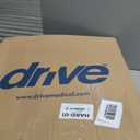 Drive Medical 11148-1 Folding Steel Bedside Commode Chair, Portable Toilet, Supports Individuals Weighing Up To 350 Lbs, with 7.5 Qt. Bucket and 13.5 Inch Seat, Grey