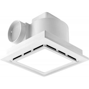 MEOZRI Bathroom Exhaust Fan with LED Light Ceiling Mount Ventilation Fan 110 CFM 1.0 Sones 4 Inch Duct Quiet Bathroom Vent Fan with Light Combo 5000K for Home Bath Hotel-Squares