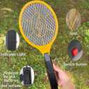2 Pack Electric Fly Swatter, Bug Zapper Racket for Indoor Pest Control, Handheld Insect Killer Bat Battery Powered Electric Mosquito Swatter for Outdoor and Home