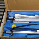 VEVOR 3 Bow Boat Bimini Tops, 600D Polyester Canopy with Aluminum Alloy Frame, Waterproof & Sun Shade Boat Awning Canopy with Storage Bag, 2 Support Poles, 4 Straps, 6'Lx(67"-72")Wx46"H, Pacific Blue