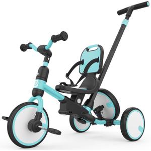 besrey Toddler Bike 1-3 Years Old,Toddler Tricycle with Spare Wheel,5 in 1 Kids Trike with Push Handle,Backrest and Safety Belt,Balance Bike 1+ Year Old,Birthday Gift and Toy for Boys and Girls (Green)