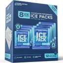 Rapid Performance Reusable Ice Packs for Coolers or Lunch Box | 4 Pack | Cold for Up to 12 Hours | Ice Packs for Cooler, Long Lasting for Camping, Beach