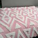 OHWPEAT Shaggy Area Rugs Cozy Soft Memory Foam Carpets, 3x5 FT Fluffy Rug for Living Room Bedroom Kids Room Nursery Home Decor, Washable Rugs, Non-Slip Backing Pink White Boys Girls Kids Rug