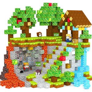 Magnetic Blocks, Magnetic Tiles Building Blocks, Magnet Cubes Toddler Kids Toys, Sensory STEM Toys for 3-5 4-6 5-7 6-8 Year Old Boys Girls Easter Birthday Gifts Travel Outdoor Kids Games (0.8IN/2CM) (Color-9)