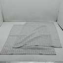 Tayen Slub Windowpane Semi-Sheer Rod Pocket 2-Piece Kitchen Curtain Tier Pair - 54" x 36"