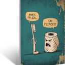 Humor Modern Bathroom Wall Decor 12x16inch I Hate My Jobs Toothbrush And Toilet Paper Wall Art Artwork Funny Cartoon Bath Poster Paintings Cute Restroom Canvas Prints Picture For Kids Lavatory Decor (10L" x 8W")