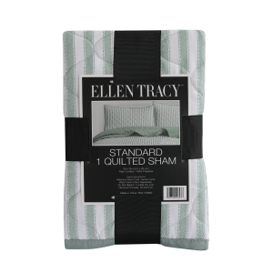 Ellen Tracy Stripe Single Standard Quilted Sham 20 x 26 Inch