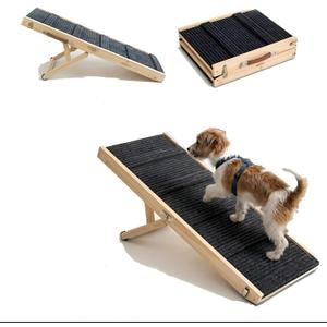 2026 Upgraded Adjustable Dog Ramp for Bed, Sofa & Couch Stairs 4 Adjustable Height from 10" to 18" Foldable Portable Pet Ramp for Car Heavy Duty Pet Steps with Non-Slip Surface
