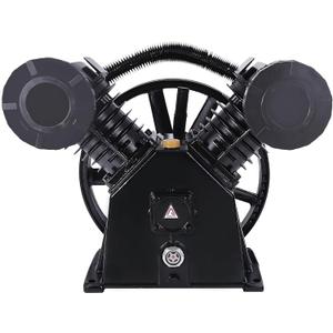 Cast Iron Twin Cylinder Air Compressor Pump Replacement, 145PSI 4HP, 8Bar