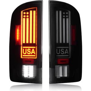 Tresound LED Tail Light for Dodge RAM 1500 2002-2006, for RAM 2500 3500 2003-2006, Rear Taillight Assembly, 55077348AF, 55077347AF, CH2801147, CH2800147