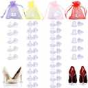 30 Pairs 4 Sizes Heel Protectors for Grass, High Heel Stoppers for Grass, Clear Stiletto High Heel Caps for Walking on Grass