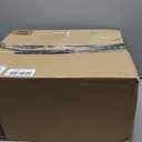 Black 48" W x 15" D x 65.5" H Double Rod Metal Rolling Clothes Rack