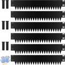 Metal Landscape Edging 6-Pack, Galvanized Steel Garden Edging - 40" L x 6" H Strips - Metal Edging Border w/ 6 Clips - Edge for Lawn Yard, Black
