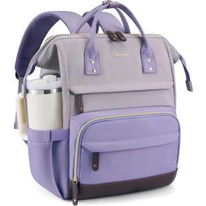 LOVEVOOK Laptop Backpack for Women, 15.6 Inch Work Business Backpacks Purse With Large Capacity (Lilac-lavender-mauve)