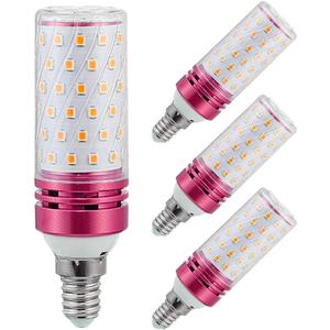 2 x E12 LED Corn Light Bulbs,12W Warm Light 3000K, Equivalent to 100W E12 Halogen Bulbs,AC 110-220V, 360 Beam Angle,Small Edison Screw SES LED Corn Lamp, Not Dimmable, Pack of 4