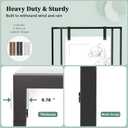 Wedding Welcome Sign Stand, 66H Adjustable Heavy Duty Easel Stand for Sign with Leather Straps, Welcome to Our Wedding Sign Holder, Metal Display Stand Easels for Signs, Posters (Black)