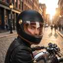 Retro Motorcycle Helmet for Adults Vintage Full Face Helmet with Ventilation System, Waterproof Design for Motorcycle Riding, X-Large