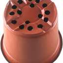 Oubest Plastic Plant Nursery Pots 6" 100 pcs Reusable for Seed Starting Seedlings Cuttings Transplanting Flower Plant Pots