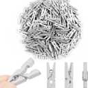 CCINEE 150 PCS 1 Inch Sliver Natural Wooden Clothespins,Small Clothes Pin Natural Texture Wooden Clips for DIY Project (Sliver)