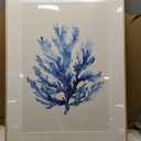 Framed Coastal Coral Watercolor Wall Art for Living Room, Large 3 Piece Navy Blue Coral Artwork for Walls, Minimalist Ocean Beach Marine Plants Pictures Prints for Bedroom Hallway Wall Decor, 20x30 In, 20" W x 30" H x 3Pcs