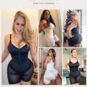 FeelinGirl Fajas Colombianas Moldeadoras Shapewear Tummy Control Postpartum Butt Lifting Body Shaper with Zipper Crotch (Black, M)