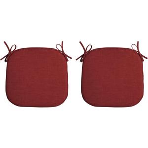 Arden Indoor/Outdoor Foam Seat Pad, 2 Pack, 17 x 16, Patio Cushion, Water Repellent, Fade Resistant, Foam Cushion Ruby Red Leala