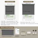 SUNOFF Cordless Blackout Roller Shades Blinds for Windows,35"W x 64"H,Grey