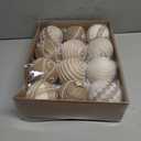 12PCS Christmas Ball Ornaments, 3.14"/80MM Boho Shatterproof Christmas Tree Hanging Ball Decorations, for Home Indoor Farmhouse Xmas Vase Bowls Filler Centerpiece Rustic Decor