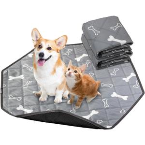 Zenply Dog Pee Pads for Puppy Reusable Washable Whelping Liner and Carpet Floor Protection Waterproof Machine Wash Suitable for Octagon Dog Playpen, 26.8 Inch 2-Pack (Octagon-2PC)