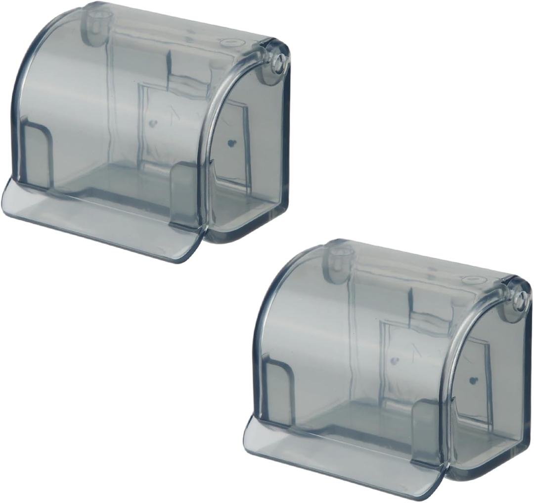 5 x 2pcs Wall Mount Razor Holder with Dust Cover Case, Waterproof Shower Razor Hanger Stand for Bathroom No-Drill Adhesive Shaving Rack Organizer Storage (Grey)