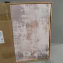 HUADAOART Abstract Canvas Wall Art Neutral Beige Gray Framed 20x40 Inch