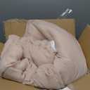 Comfort Spaces Blush King Size Comforter Set - 3 Piece Pintuck Pleated Bedding Set, All Season Lightweight, Extra Soft Pre-Washed Microfiber Bed Set, Shams