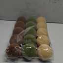 Liliful 15 Pcs Velvet Christmas Balls Bulk Flocked Christmas Tree Ball Ornaments Plastic Xmas Decorative Hanging Ornaments(Brown, Green, Beige,3.15 Inch)