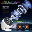 Galaxy Projector for Bedroom, HD Image Star Projector Galaxy Light Adjustable Knob, 13 Film Discs Planetarium Projector for Kids, 360 Rotating 1/2h Timer Simple 3-Button Control Black&White