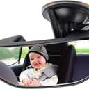 GES Rear View Mirror - 360 Degree Adjustable, Strengthen Suction Cup for Car - 5.9 x 2.2Inch - Black