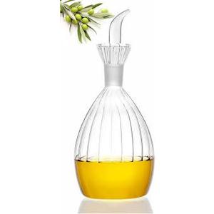 HAIZEEN 18 oz/500 ml 100% Glass Olive Oil Dispenser Bottle Oil Carafe Decanter for Kitchen Oil & Vinegar Cruet for Cooking & BBQ