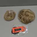 CJL HAIR Large Messy Bun Hair Piece Wavy Curly Scrunchies Synthetic Chignon Ponytail Hair Extensions Thick Updo Hairpieces for Women Beige Multi (Golden Blonde)