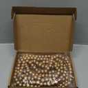 Christmas Wooden Bead Garland Wood Bead Garland Christmas Tree Decorations for Holiday Favors, 12 Feet(Gold)