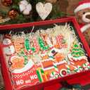 6PCS Christmas Table Decorations, Gingerbread Style Wooden Christmas Decorations, Seasonal Holiday Centerpieces, Winter Tabletop Display for Holiday Celebration, Xmas Home Decor