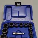 13 Piece Bolt Extractor Set | Made in USA Turbo Sockets for Stripped, Rounded, Frozen Bolts & Nuts |  Drive Impact Grade Lug Nut & Bolt Remover Kit | Nut Extractor Socket Set